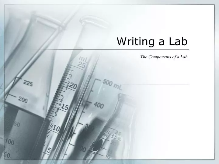 writing a lab