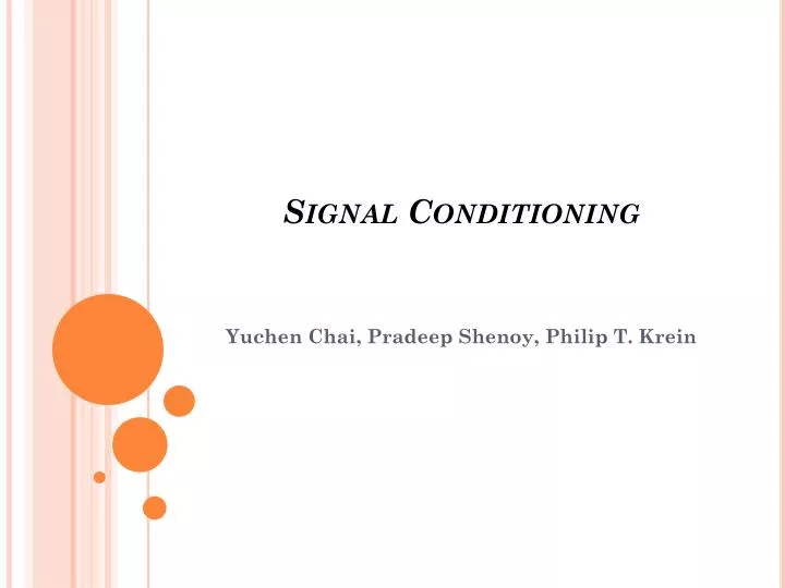 signal conditioning