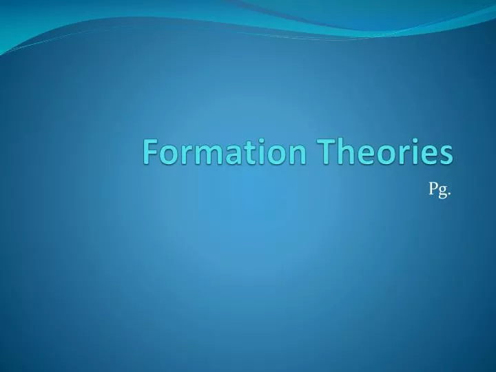 formation theories