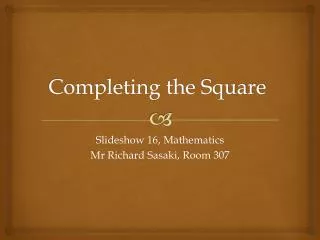 completing the square