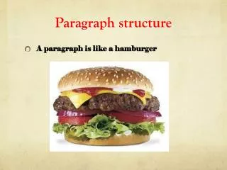 Paragraph structure