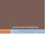 Language modeling