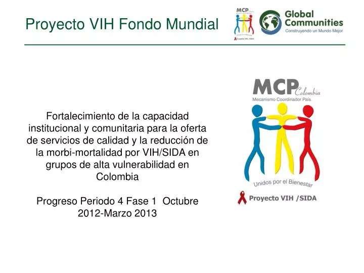 proyecto vih fondo mundial