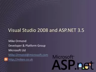 Visual Studio 2008 and ASP.NET 3.5