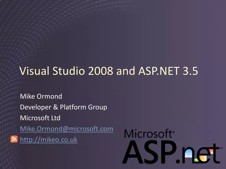 visual studio 2008 and asp net 3 5
