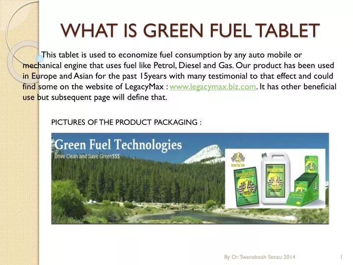 what is green fuel tablet