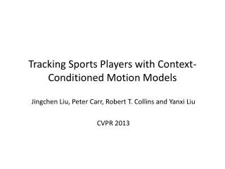 Tracking Sports Players with Context-Conditioned Motion Models