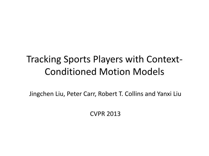tracking sports players with context conditioned motion models