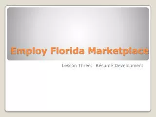 Employ Florida Marketplace