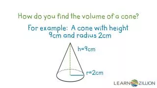 How do you find the volume of a cone?