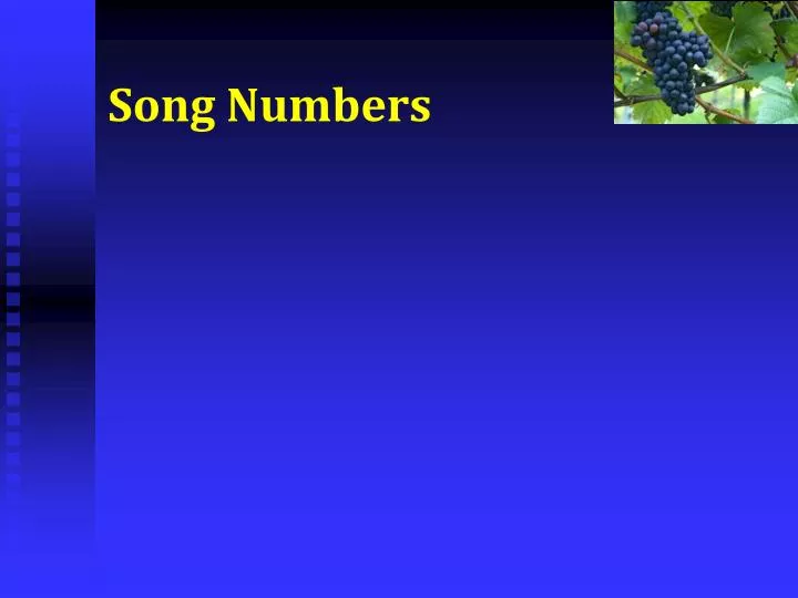 song numbers