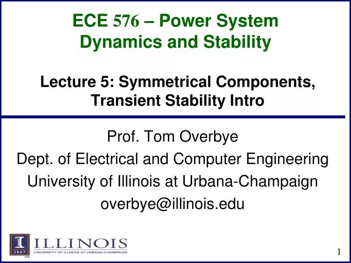 ece 576 power system dynamics and stability