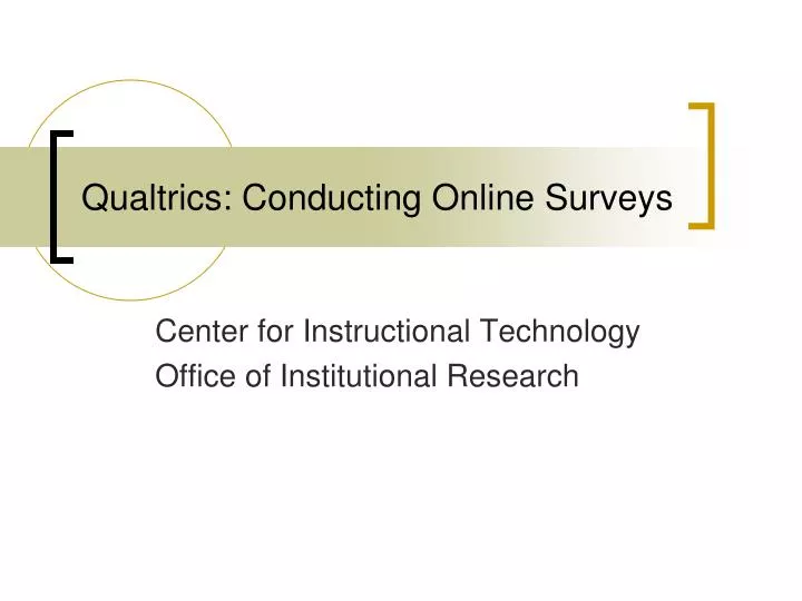 qualtrics conducting online surveys