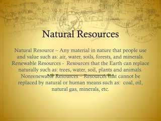 Natural Resources