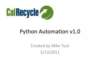 Python Automation v1.0