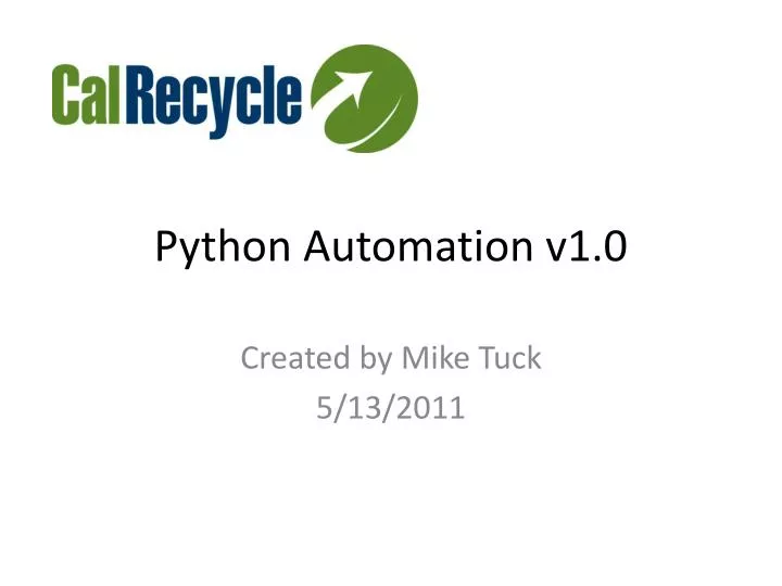 python automation v1 0