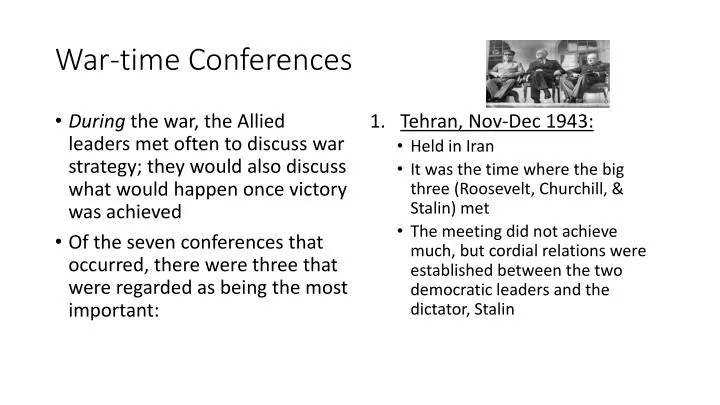 war time conferences
