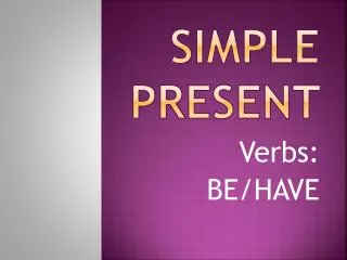 simple present