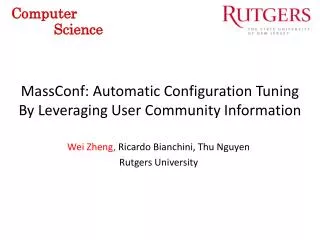 MassConf : Automatic Configuration Tuning By Leveraging User Community Information