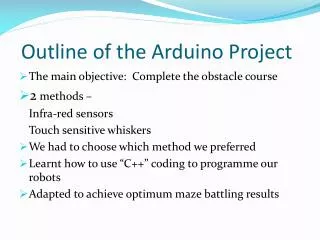 Outline of the Arduino Project