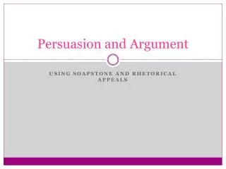 Persuasion and Argument
