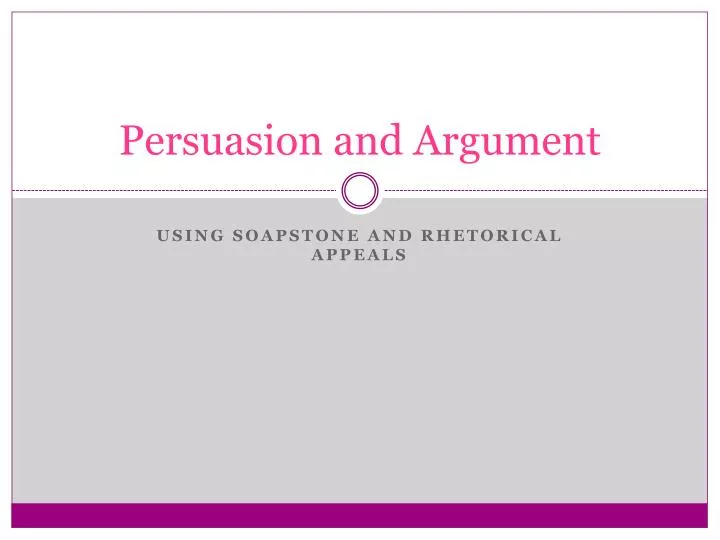 persuasion and argument