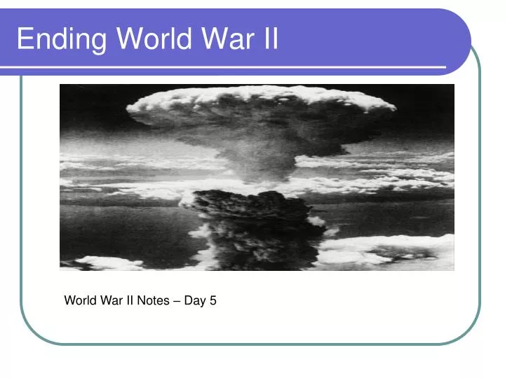 ending world war ii