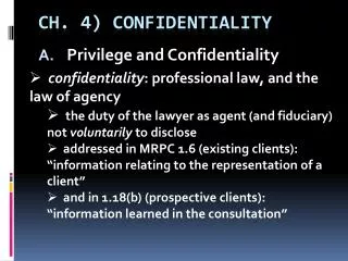 Ch. 4) confidentiality
