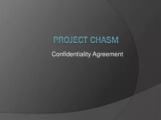 Project CHASM