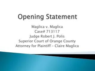 Opening Statement