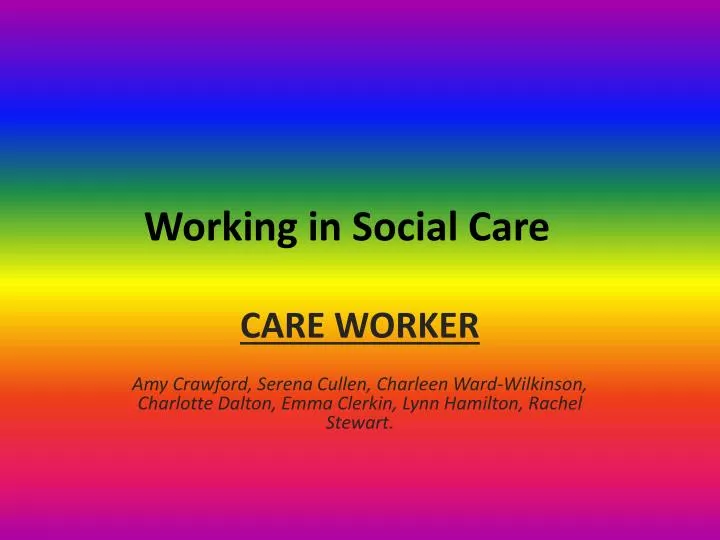 working in social care