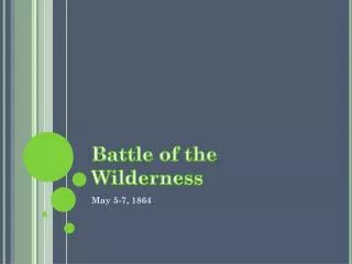 Battle of the Wilderness