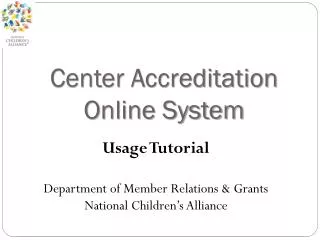 Center Accreditation Online System