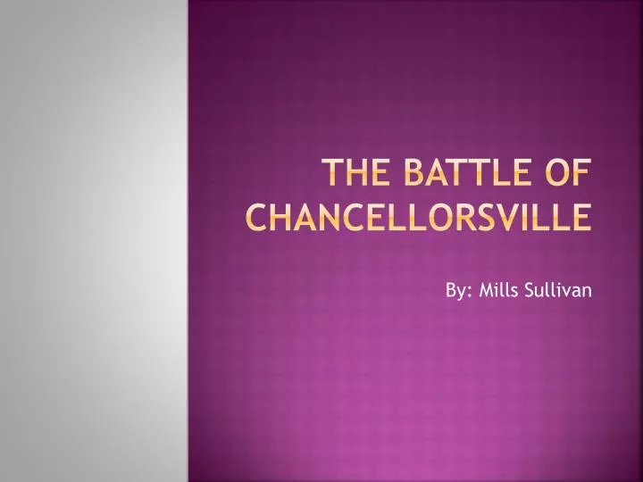the battle of chancellorsville