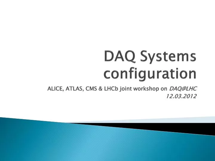 daq systems configuration