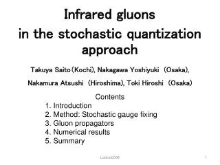 Infrared gluons in the stochastic quantization approach