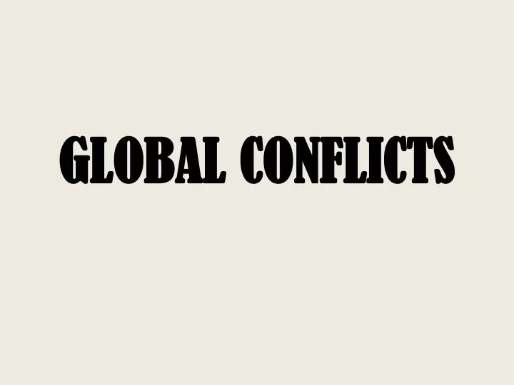 global conflicts