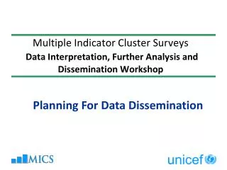 Planning For Data Dissemination