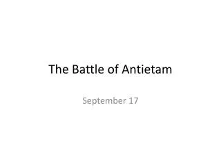 the battle of antietam