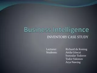 Business Intelligence