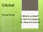 Cricket - slide 1