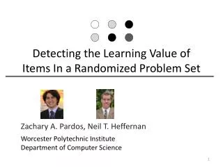 Detecting the Learning Value of Items In a Randomized Problem Set