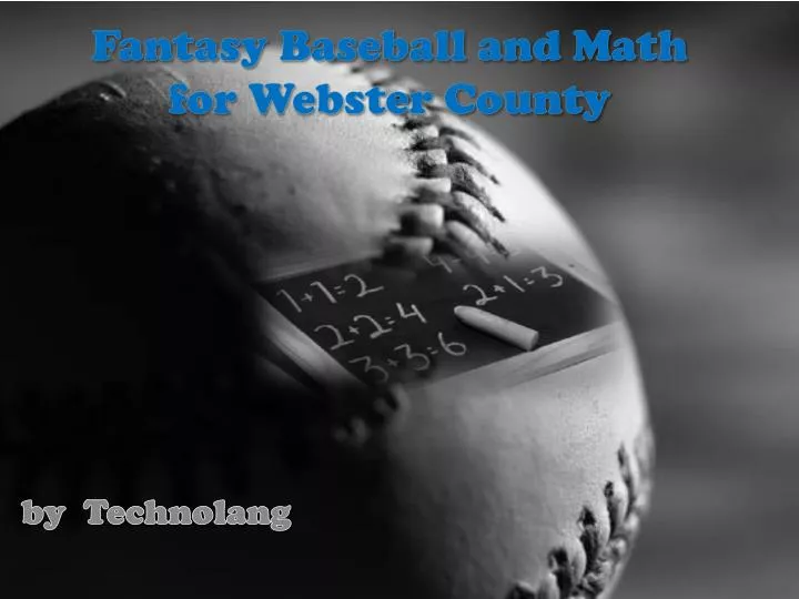 fantasy baseball and math for webster county