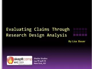 Evaluating Claims Through Research Design Analysis