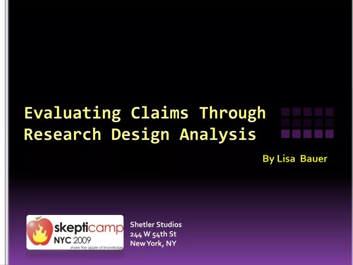 evaluating claims through research design analysis