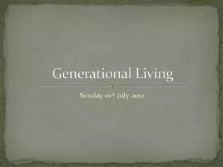 Generational Living