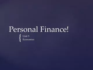 Personal Finance!