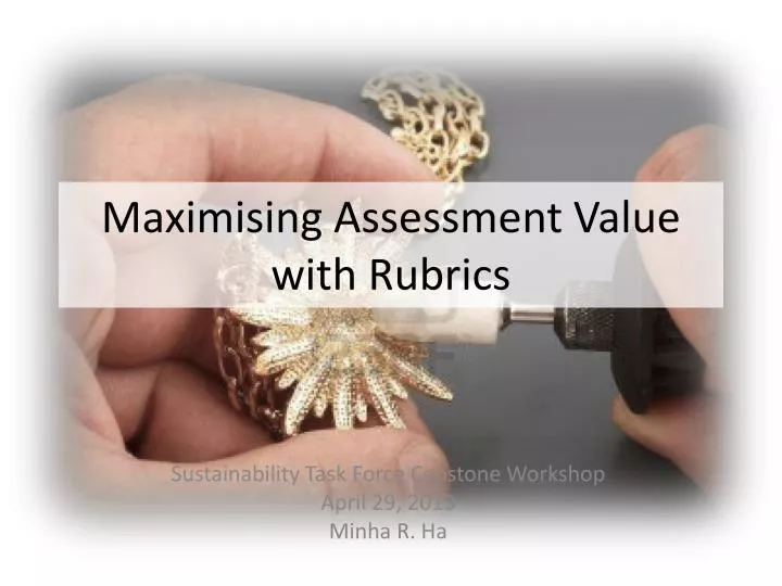 maximising assessment value with rubrics