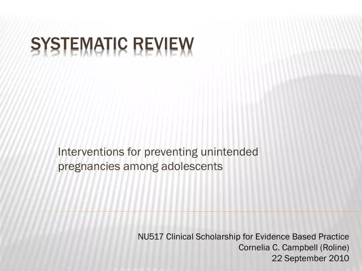 interventions for preventing unintended pregnancies among adolescents