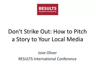 Don't Strike Out: How to Pitch a Story to Your Local Media